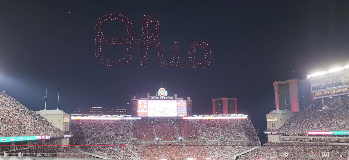 Ohio State 500-drone halftime show 2024 — Creative Skies sports entertainment