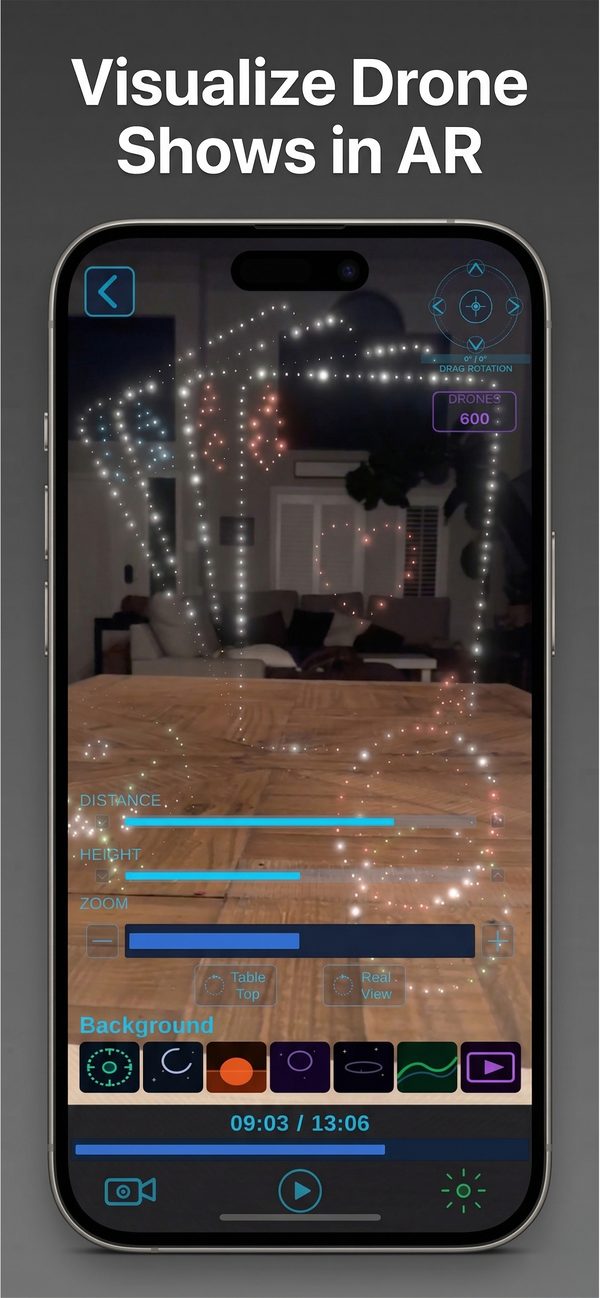 SkyRender AR visualize drone formations